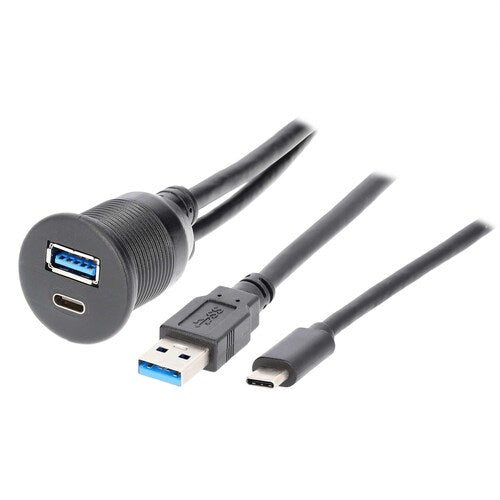 Install Bay IBR114 USB + USB-C Charge And Data Flush Mount - Retail Pack