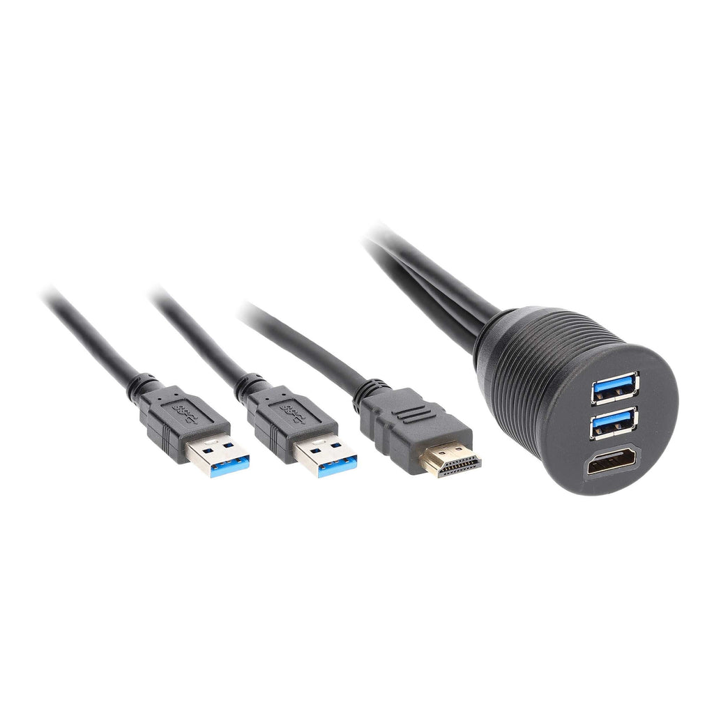 Install Bay IBR115 HDMI® + 2 USB 3.0 Flush Mount - Retail Pack