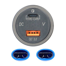 Charger l'image dans la galerie, Install Bay IBR117 Type C + USB 3.0 4X Charge + Voltmeter Flush Mount - Retail Pack