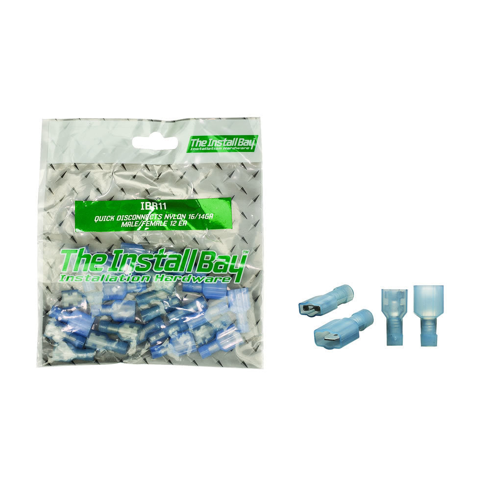 Install Bay IBR11 16/14 Gauge Quick Disconnect Nylon M/F - Retail Pack