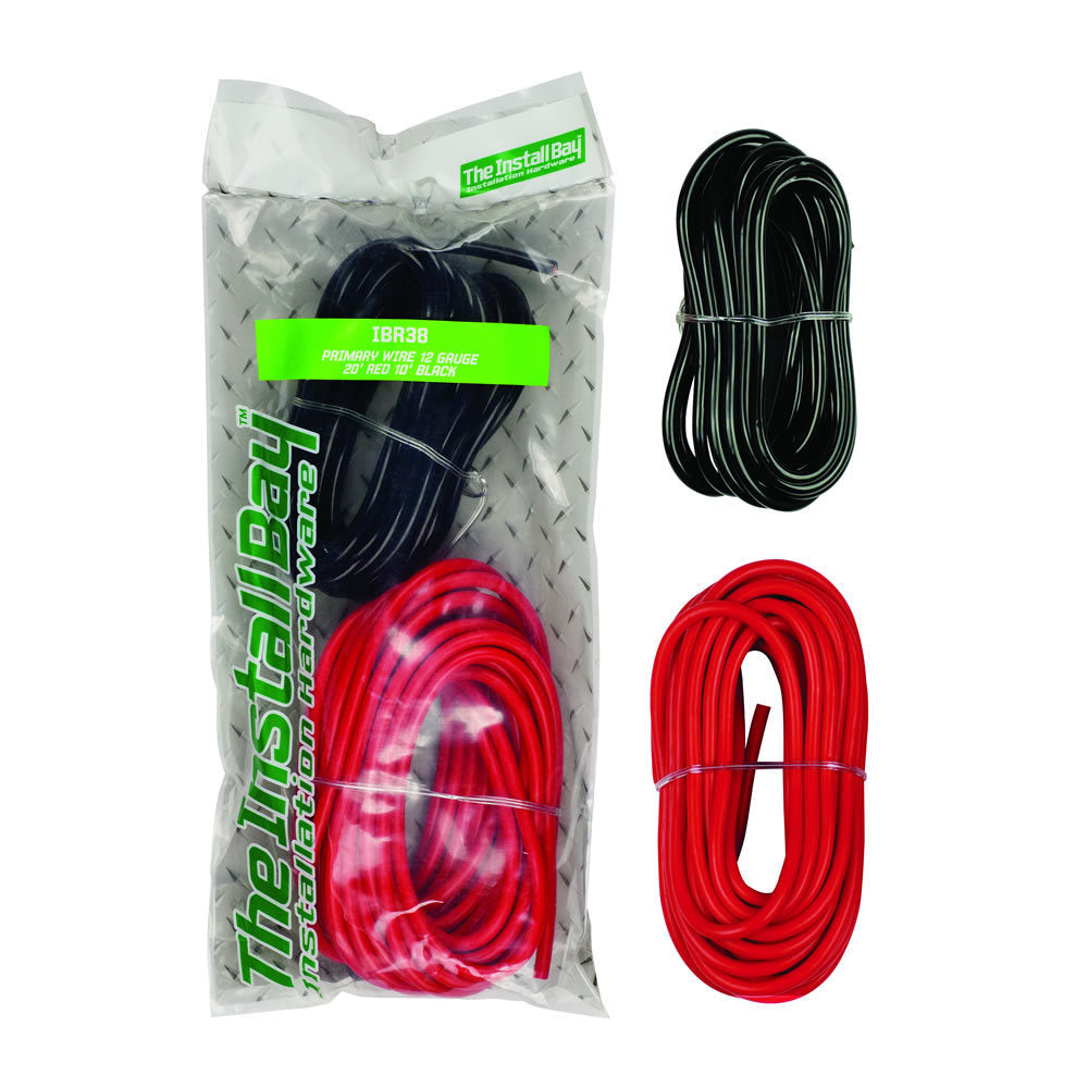 Install Bay IBR38 NWG - Primary Wire 12 GA - 20 ft /10 ft - 2pc - Retail Pack