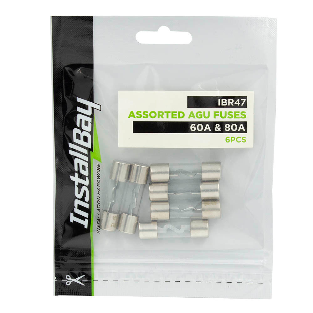 Install Bay IBR47 AGU ASSORTED FUSES - 3 EA - 60 /80 AMP - Retail Pack