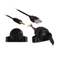 Charger l'image dans la galerie, Install Bay IBR72 3.5MM AUX Audio Input with USB Charge/Data Ext - Retail Pack