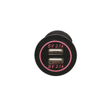 Charger l'image dans la galerie, Install Bay IBR85 Dual USB Charger 4.2 Amp Flush Mount - Red - Retail Pack