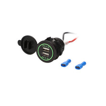 Load image into Gallery viewer, Install Bay IBR88 Dual USB Charger 4.2 Amp Flush Mount - Green - Retail Pack