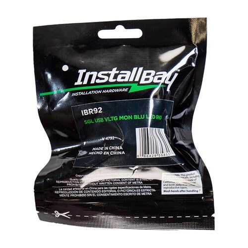 Install Bay IBR92 USB Voltage Monitor LED Round - Retail Pack