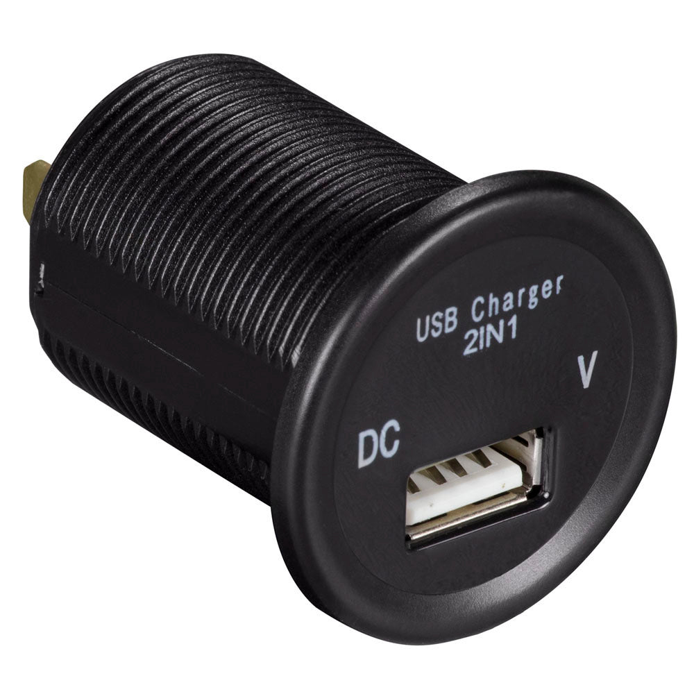 Install Bay IBR92 USB Voltage Monitor LED Round - Retail Pack