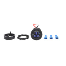 Load image into Gallery viewer, Install Bay IBR93 Voltmeter with Current Blue LED Round - Retail Pack