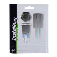 Load image into Gallery viewer, Install Bay IBRBSB16 16MM Black Round Switch W/Latch &amp; Harness - Blue