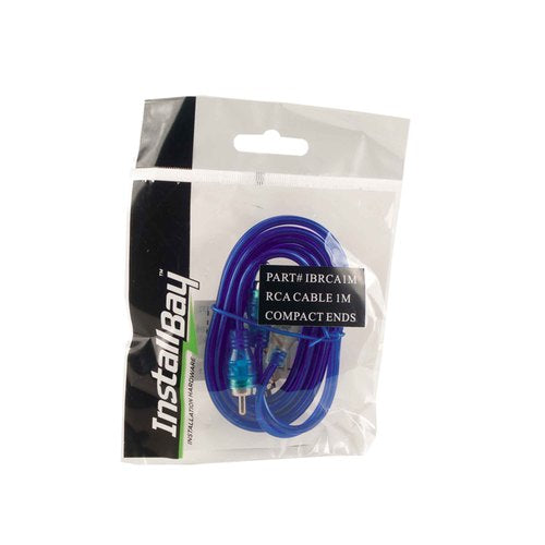 Install Bay IBRCA1M Compact End Blue RCA Cables 1 m - Each