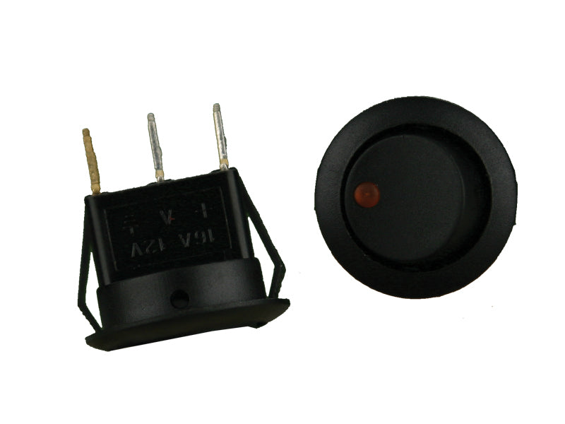 Install Bay IBRRSO Round Rocker Switch Orange Led No Leads 20amp - Pack of 5
