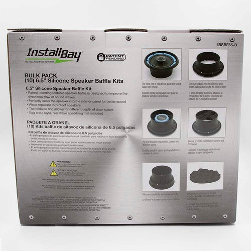 Install Bay IBSBF65-B Speaker Baffle Kit 6.5 Inch - (x2) 10 Packs