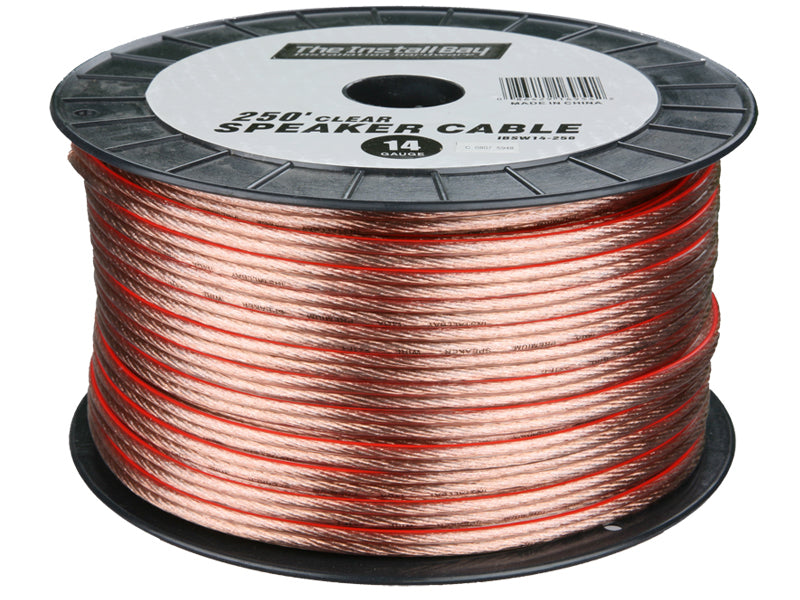 Install Bay IBSW14-250 CCA Value Line Speaker Wire 14GA Clear - 250 Foot Coil