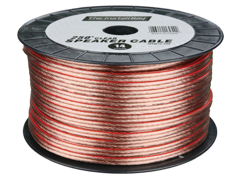Install Bay IBSW18-1000 CCA Value Line Speaker Wire 18GA Clear - 1000 Foot Coil