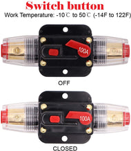 Load image into Gallery viewer, Absolute ICB40 4/8 AWG 40 Amp In-line Circuit Breaker with Manual Reset