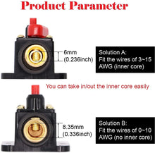 Charger l'image dans la galerie, Absolute ICB250 4/8 AWG 250 Amp in-line Circuit Breaker with Manual Reset Car Auto Marine Boat Stereo