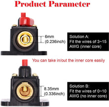 Charger l&#39;image dans la galerie, Absolute ICB80 4/8 AWG 80 Amp in-line Circuit Breaker with Manual Reset with Manual Reset Car Auto Marine Boat Stereo