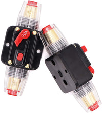 Load image into Gallery viewer, Absolute ICB100 100 Amp Circuit Breaker 4/8 AWG Inline Manual Reset Fuse Holder