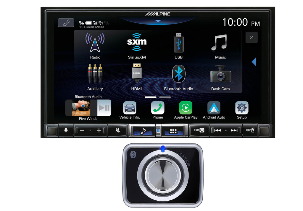 Alpine iLX-507 7" Digital multimedia receiver+RUX-H02 subwoofer level controller