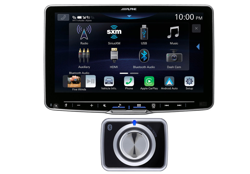 Alpine iLX-F509 9" Digital multimedia + Halo wireless subwoofer level controller