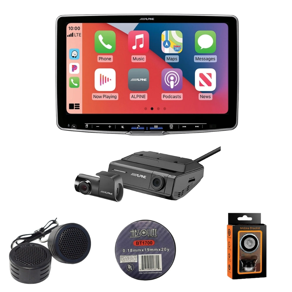 Alpine ILX-F511+DVR-C320R 11" Multimedia Receiver with Dash Camera Bundle