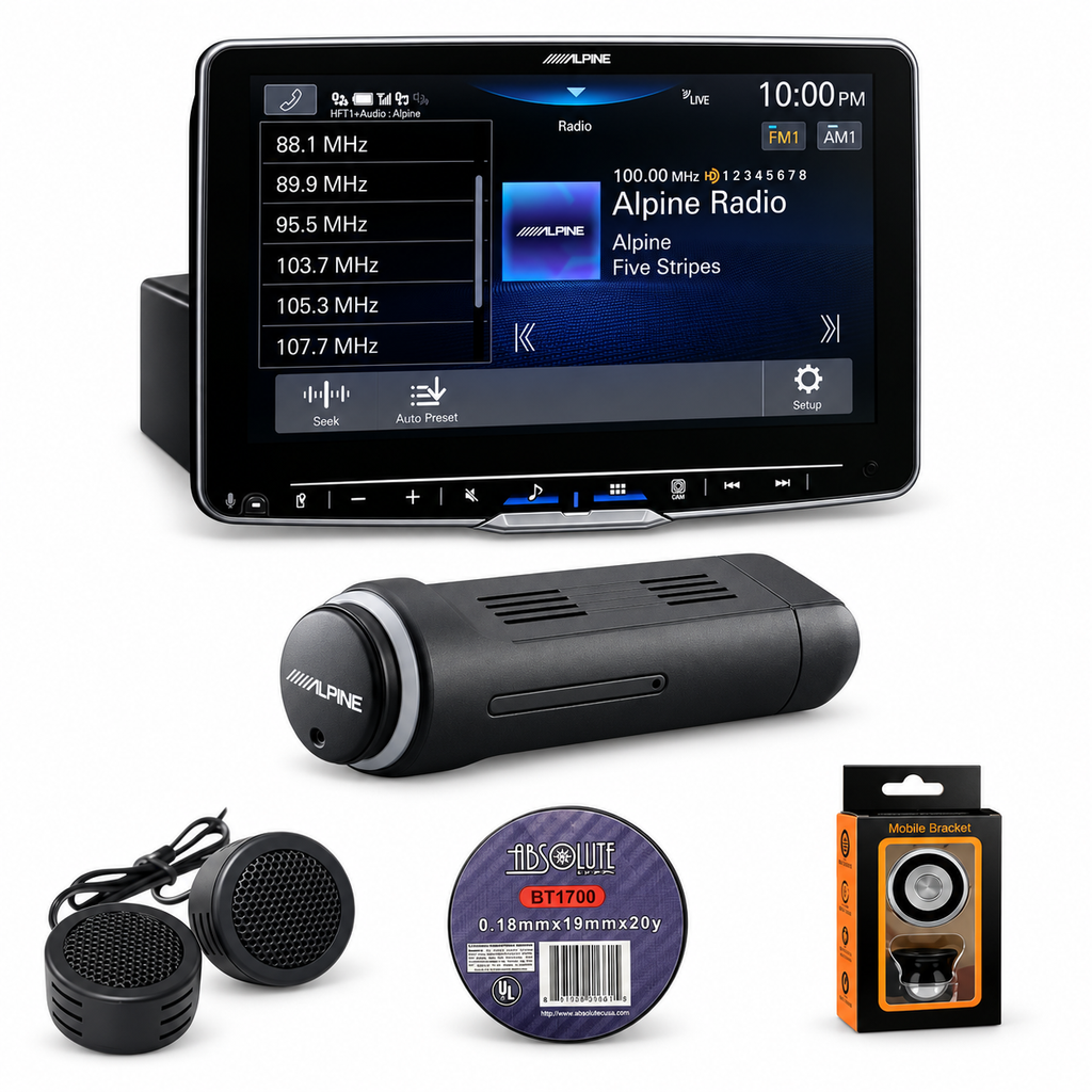 Alpine iLX-F511 + KTX-NS01 11-Inch Multimedia Receiver & GPS Navigation Module Bundle