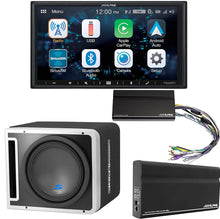 Load image into Gallery viewer, Alpine ILX-W670 with Alpine KTA-200M Mono and KTA-450 4-Channel Amps with S-SB10V 10&quot; Loaded Enclosure