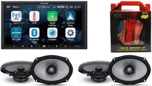 Load image into Gallery viewer, Alpine ILX-W670 Digital Indash Receiver &amp; Two Pairs Alpine R2-S69 Type R 6x9 Coaxial Speaker &amp; KIT8 Installation AMP Kit