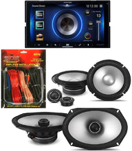 Load image into Gallery viewer, Alpine ILX-W670 Digital Indash Receiver, S-S65C Type S 6.5&quot; Component &amp; S2-S69 6x9&quot; 2-Way Coaxial Speakers &amp; KIT10 Installation AMP Kit
