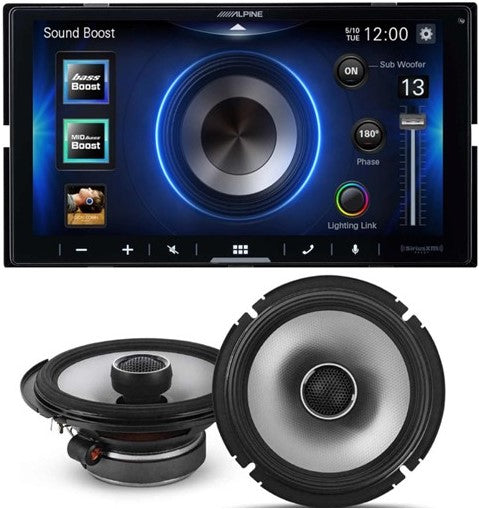 Alpine ILX-W670 Digital In-dash Receiver & 2 Pair Alpine S2-S65 Type S 6.5" Coaxial Speaker