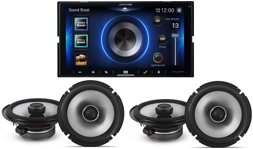 Alpine ILX-W670 Digital In-dash Receiver & 2 Pair Alpine S2-S65 Type S 6.5" Coaxial Speaker