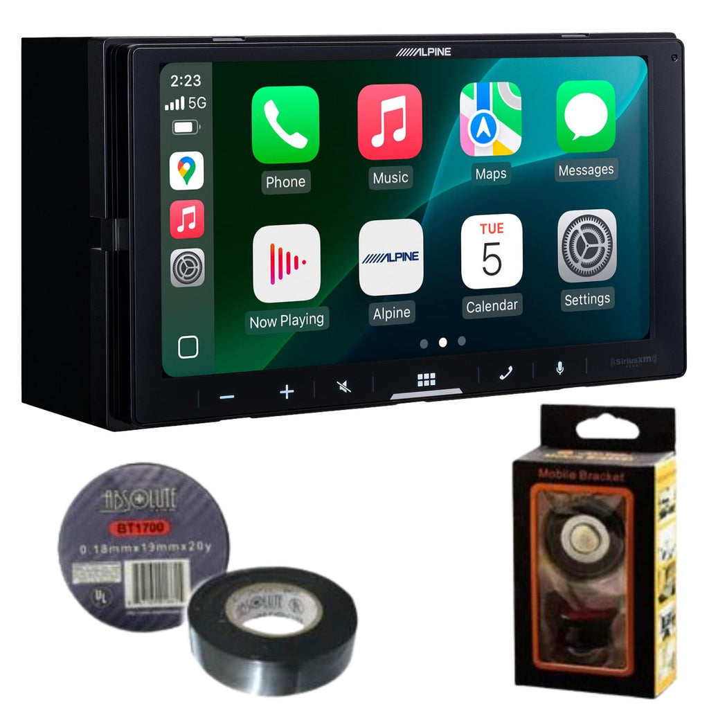 Alpine ILX-W770-M Digital Multimedia Wireless CarPlay Android Auto Compatibility Bundle