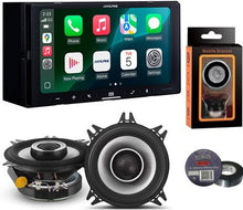 Charger l&#39;image dans la galerie, Alpine ILX-W770 7&quot; Wireless Apple CarPlay Android Auto &amp; S2-S40 4&quot; Coaxl Speakers, Mobile Holder, Tape