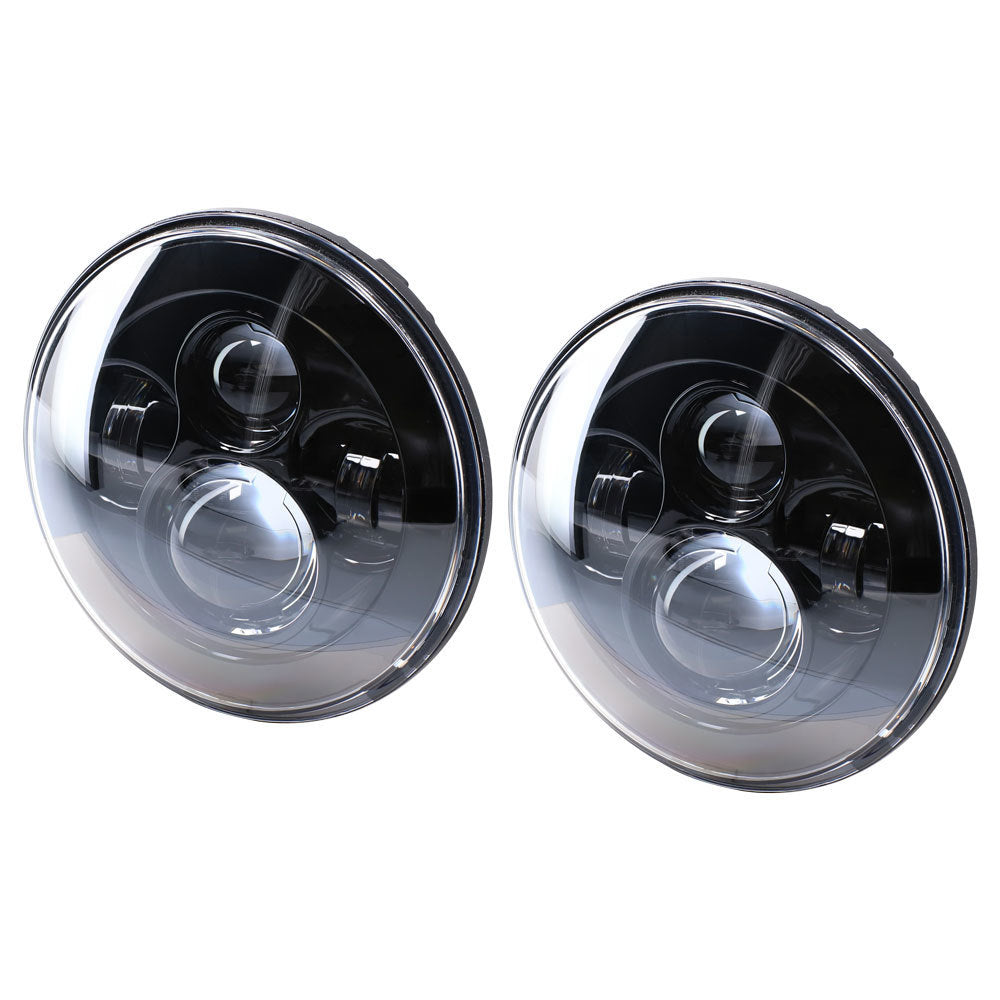 Jeep JP-701B 7" LED Light with Black Face - 7 Inch, 9 LED