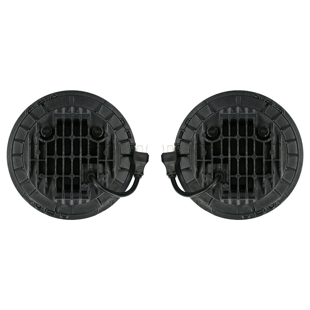 Jeep JP-701B 7" LED Light with Black Face - 7 Inch, 9 LED