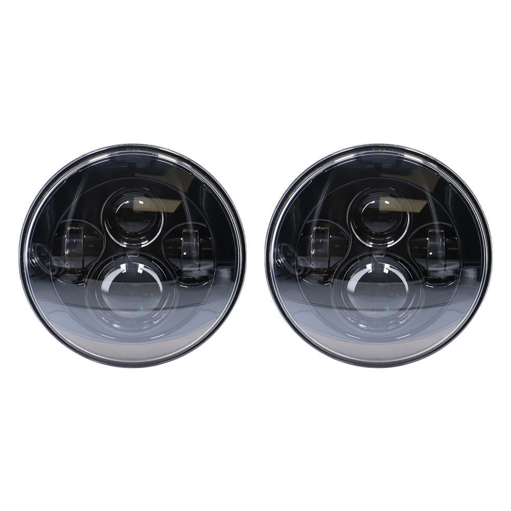 Jeep JP-701B 7" LED Light with Black Face - 7 Inch, 9 LED