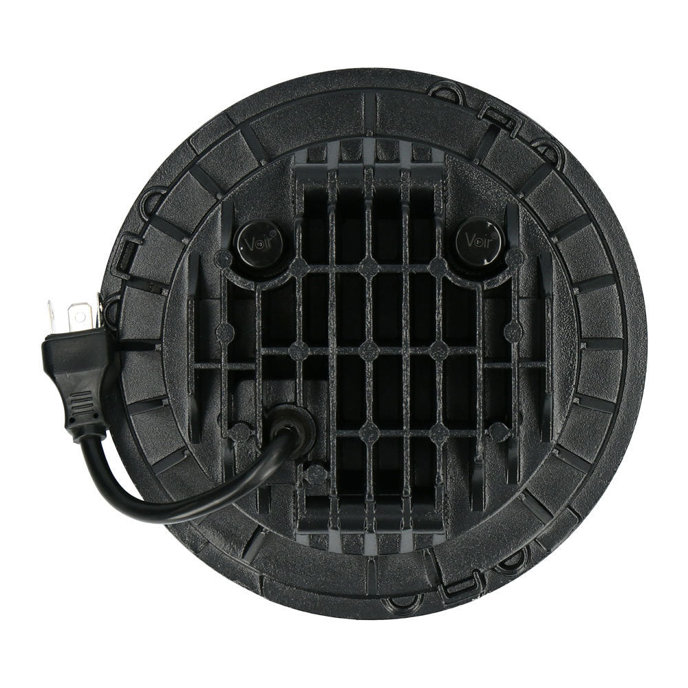 Jeep JP-701B 7" LED Light with Black Face - 7 Inch, 9 LED