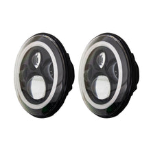 Load image into Gallery viewer, Jeep JP-702B 7" LED Light with Black Face and Full Halo - 7 Inch, 9 LED