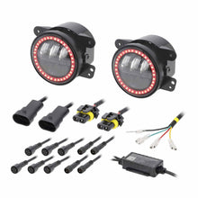 Charger l'image dans la galerie, Jeep JP-702RGBFL 4" LED Fog Lights with RGB Halo - Fits Select Jeep® Wrangler 1997-UP* and Jeep® Gladiator 2020-UP* Models