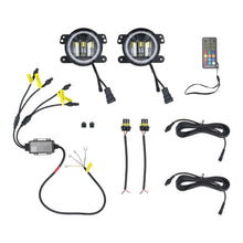 Charger l'image dans la galerie, Jeep JP-702RGBFL 4" LED Fog Lights with RGB Halo - Fits Select Jeep® Wrangler 1997-UP* and Jeep® Gladiator 2020-UP* Models