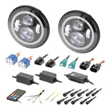 Load image into Gallery viewer, Jeep JP-702RGB 7” LED Headlights with RGB Halo - Fits Select Jeep Wrangler 1997-UP* and Jeep Gladiator 2020-Up* Models