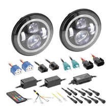 Load image into Gallery viewer, Jeep JP-702RGB 7” LED Headlights with RGB Halo - Fits Select Jeep Wrangler 1997-UP* and Jeep Gladiator 2020-Up* Models