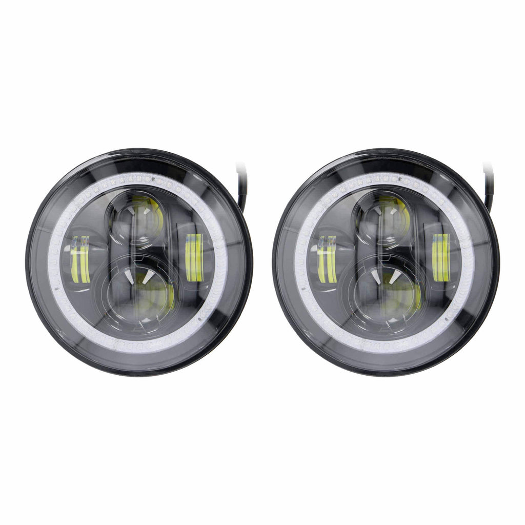 Jeep JP-702RGB 7” LED Headlights with RGB Halo - Fits Select Jeep Wrangler 1997-UP* and Jeep Gladiator 2020-Up* Models