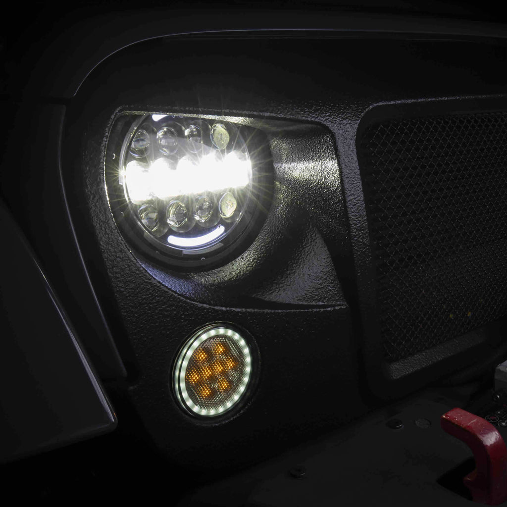 Jeep JP-704RGB Improved RGB Backlit 7" LED Light - 7 Inch, 15 LED