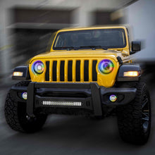 Load image into Gallery viewer, Jeep JP-708RGBKT Chasing RGB 7" Projector lights &amp; 4" Fog Lights w/Controller