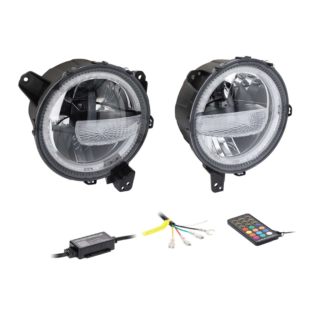 Jeep JP-901RGBKT 9" Premium Chasing LED Headlights - Fits select Jeeps®