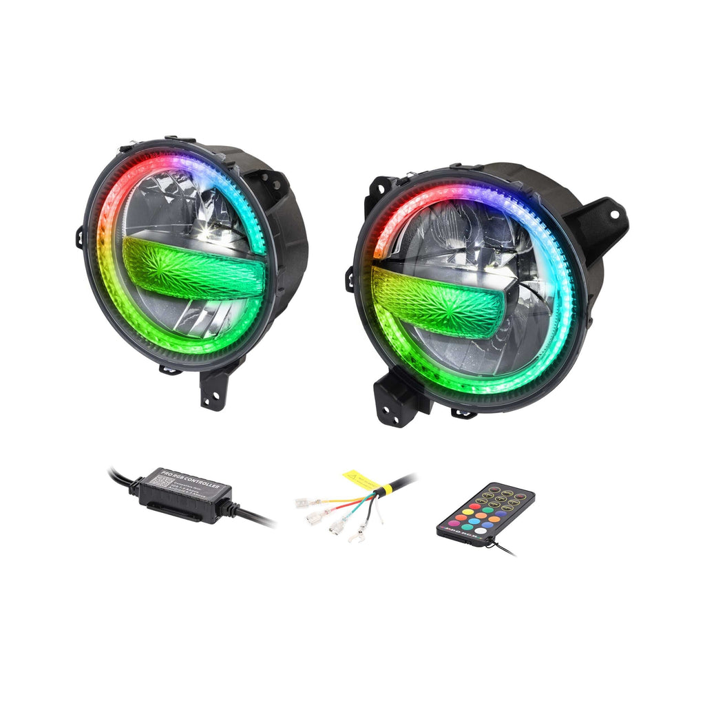 Jeep JP-901RGBKT 9" Premium Chasing LED Headlights - Fits select Jeeps®