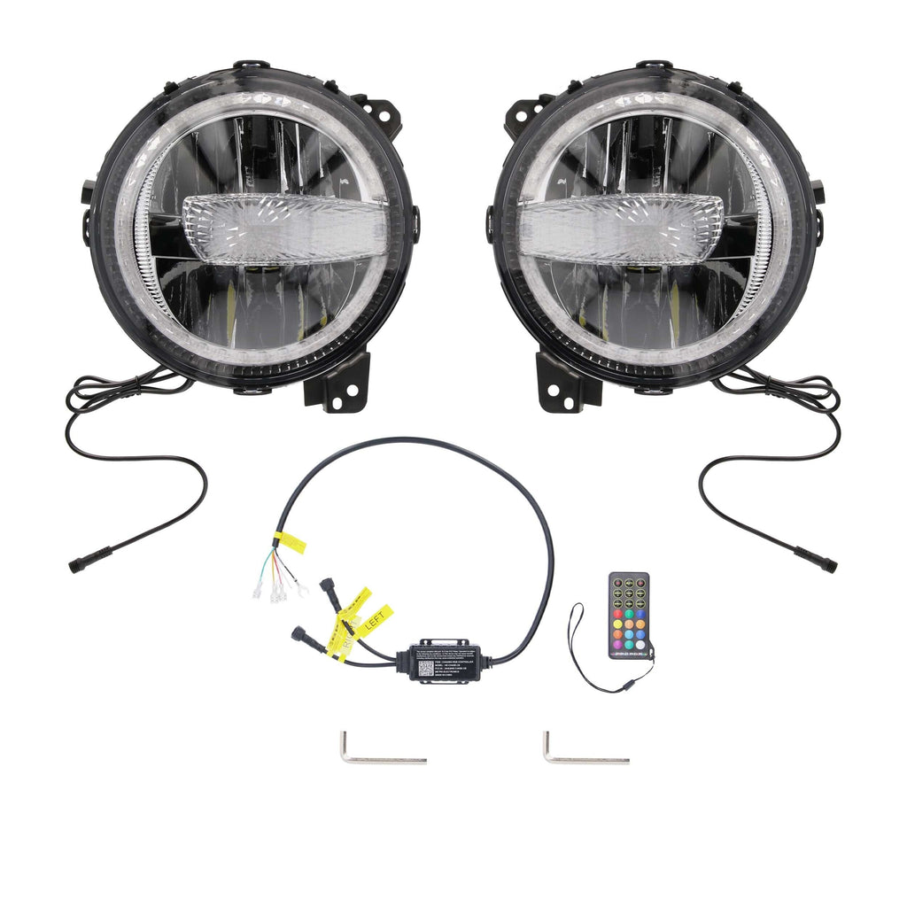 Jeep JP-901RGBKT 9" Premium Chasing LED Headlights - Fits select Jeeps®