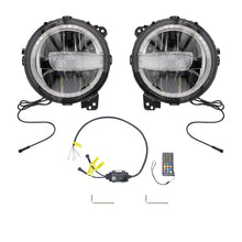 Charger l'image dans la galerie, Jeep JP-901RGBKT 9" Premium Chasing LED Headlights - Fits select Jeeps®