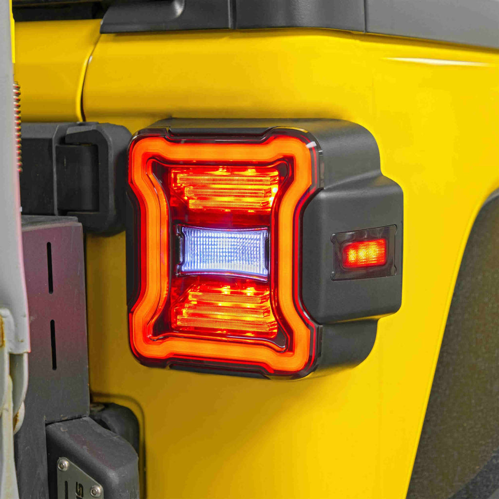 Jeep JP-TL05S Smoked Taillight - Compatible Fits for 2018-Up* Jeep Wrangler JL